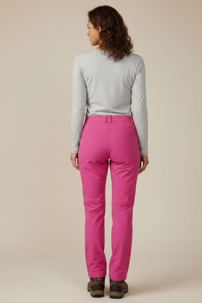 Pantalon Imperméable Randonnée Femme - Rose Polyester - vue 2