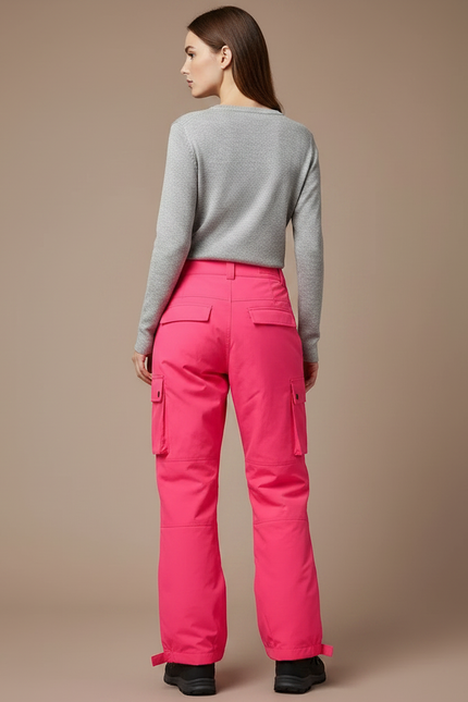 Pantalon Randonnée Rose Cargo Imperméable Coupe-Vent Femme - Polyester - vue 2