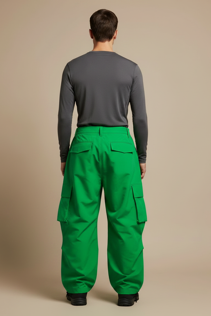 Pantalon Randonnée Vert Ample Cargo Homme Imperméable - Polyester - vue 2