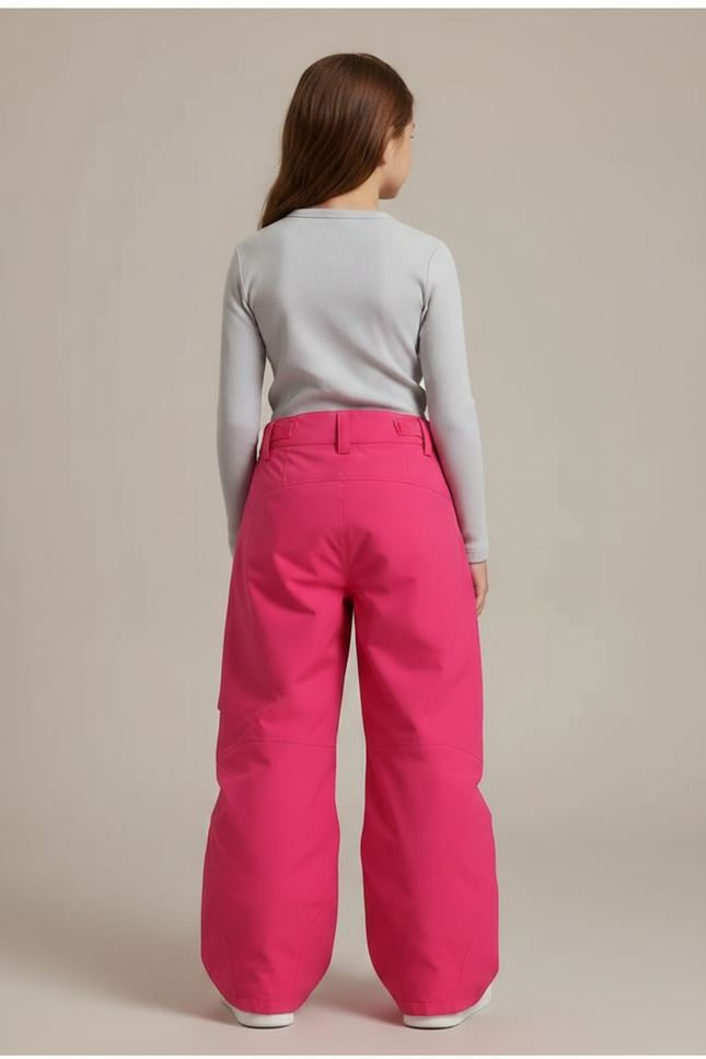 Pantalon Randonnée Rose Ample Imperméable Fille - Polyester - vue 2