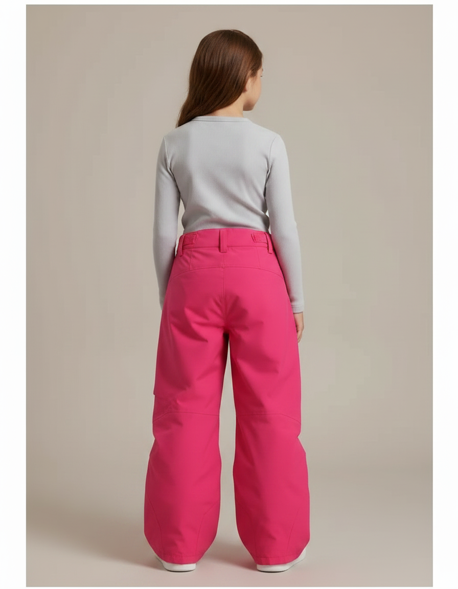 Pantalon Randonnée Rose Ample Imperméable Fille - Polyester - vue 2