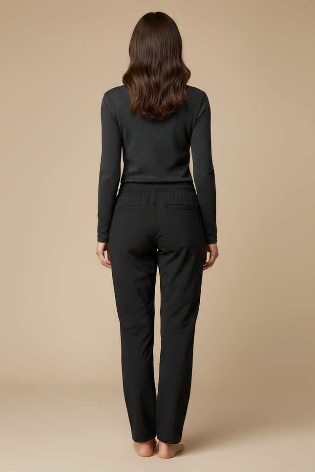 Pantalon Randonnée Noir Léger Confortable Sportif Femme - Polyester - vue 2
