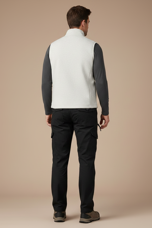Pantalon Randonnée Noir Cargo Ample Coton Homme - Toile - vue 2