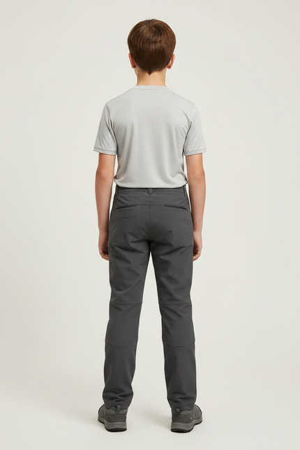 Pantalon Randonnée Gris Enfant Confortable Technique - Polyester - vue 2