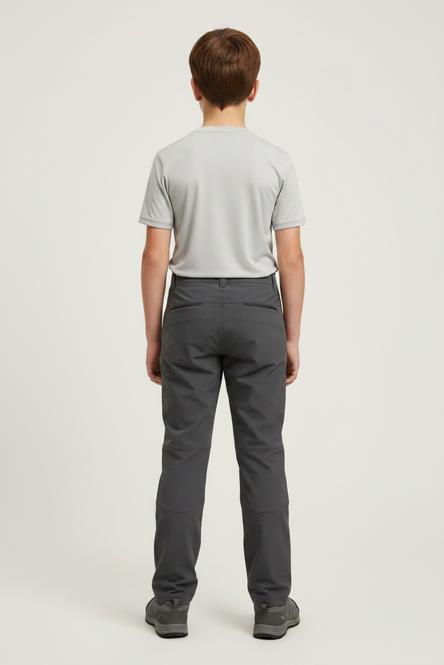 Pantalon Randonnée Gris Enfant Confortable Technique - Polyester - vue 2