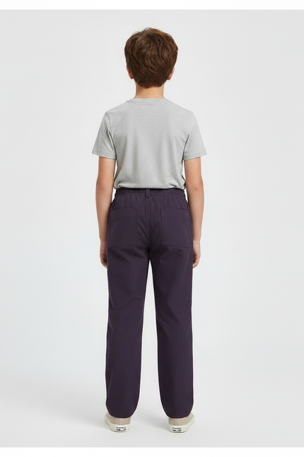 Pantalon Randonnée Violet Enfant Confortable Élastiqué - Gabardine - vue 2