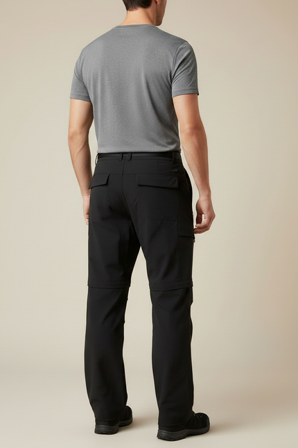Pantalon Randonnée Eae6 - Noir Polyester - vue 2