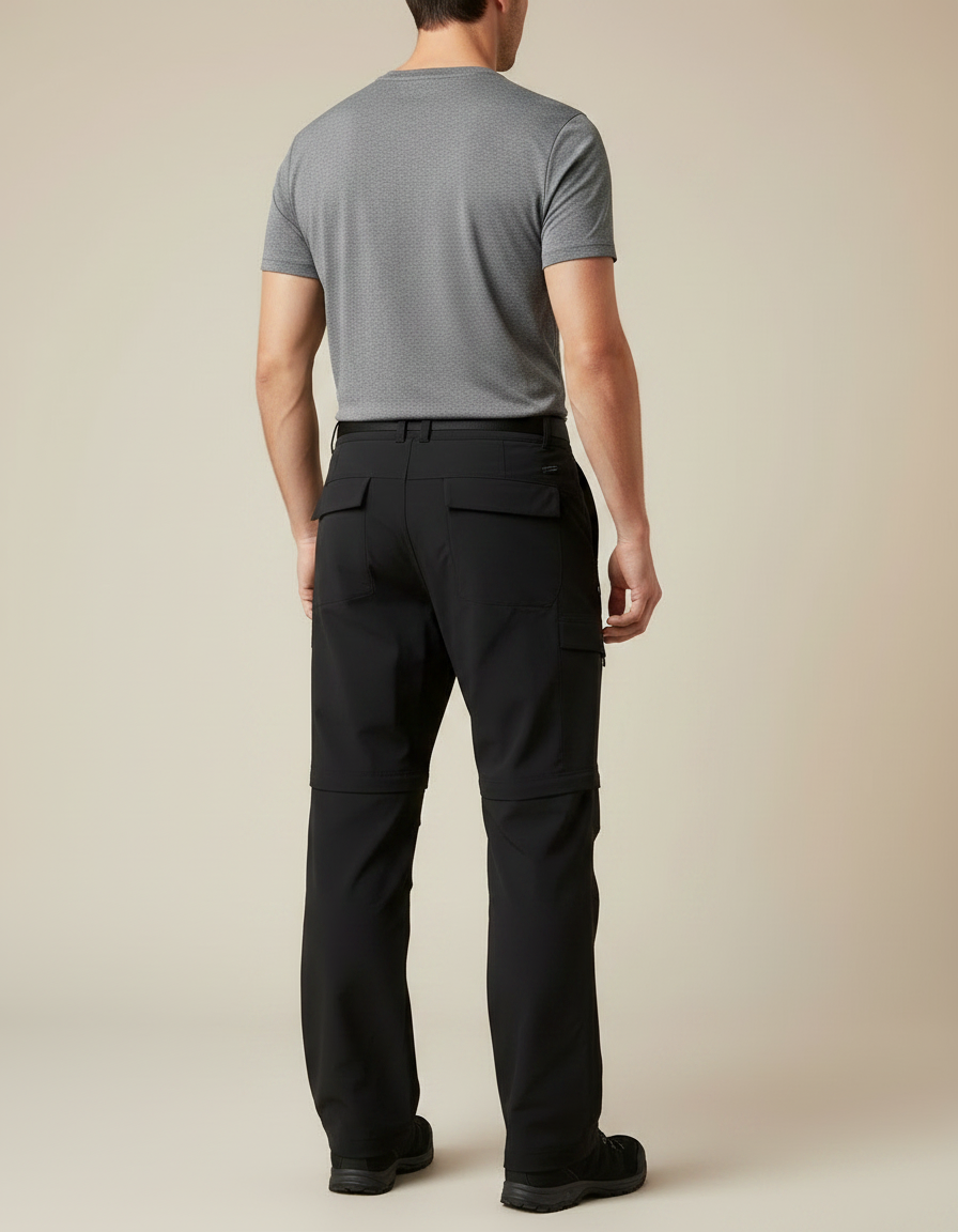 Pantalon Randonnée Eae6 - Noir Polyester - vue 2