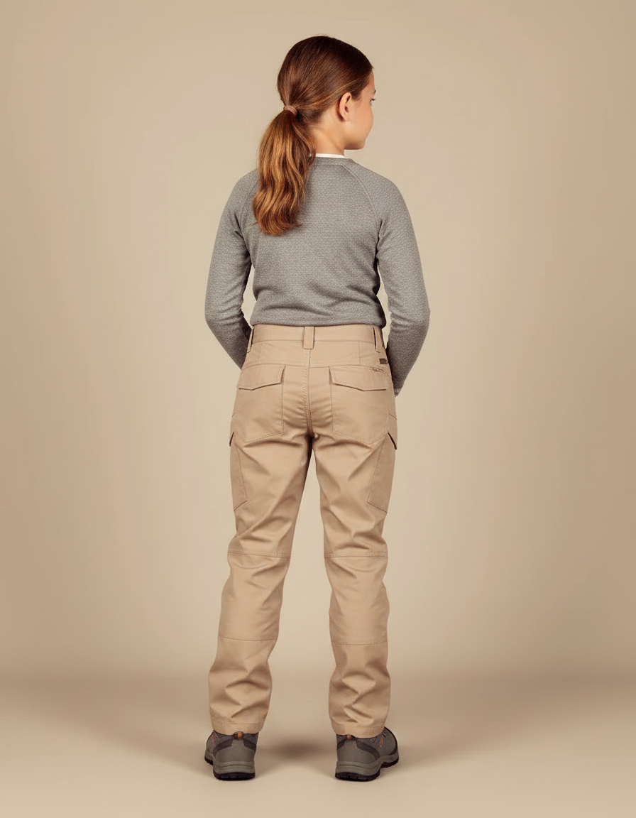 Pantalon Randonnée Beige Cargo Multipoches Confortable - Toile - vue 2