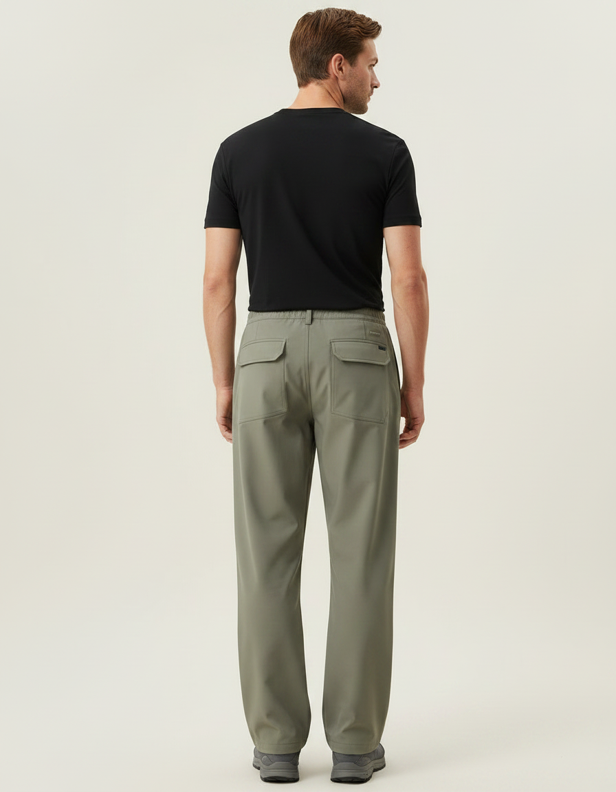 Sur Pantalon Randonnée - Kaki Polyester - vue 2