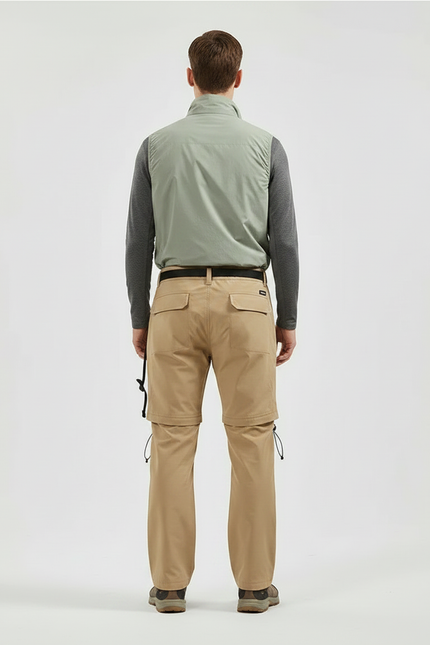 Pantalon Randonnée Convertible Beige Homme Léger Durable - Polyester - vue 2