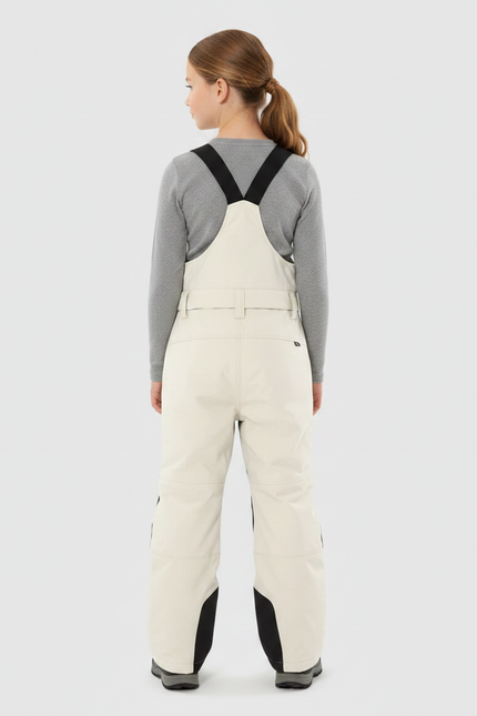 Pantalon Randonnée Beige Noir Imperméable Enfant Salopette - Polyester - vue 2