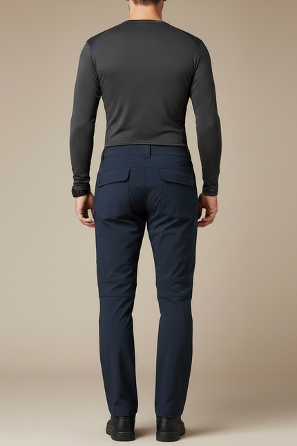 Pantalon Randonnée Homme Bleu Marine Cargo Softshell - Polyester - vue 2