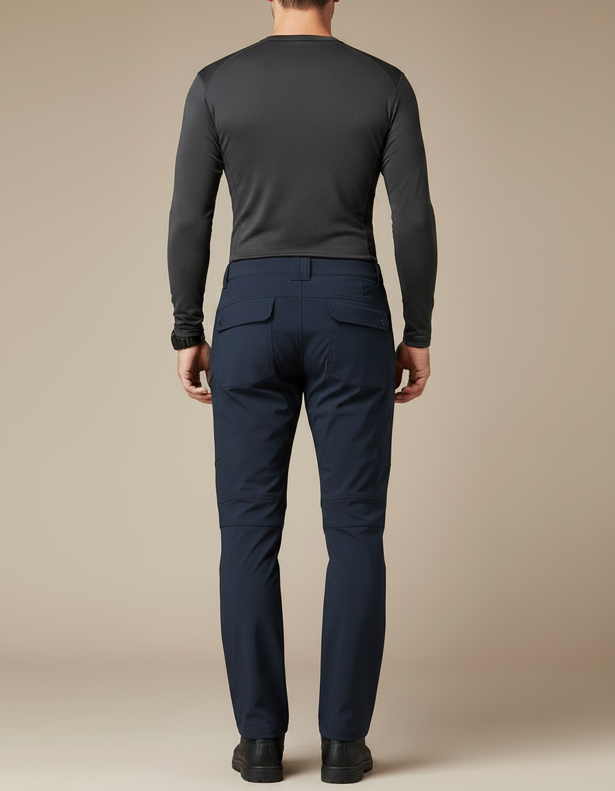 Pantalon Randonnée Homme Bleu Marine Cargo Softshell - Polyester - vue 2