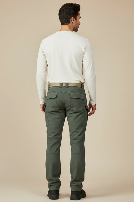 Pantalon Randonnée Vert Cargo Homme Tactique Imperméable - Polyester - vue 2