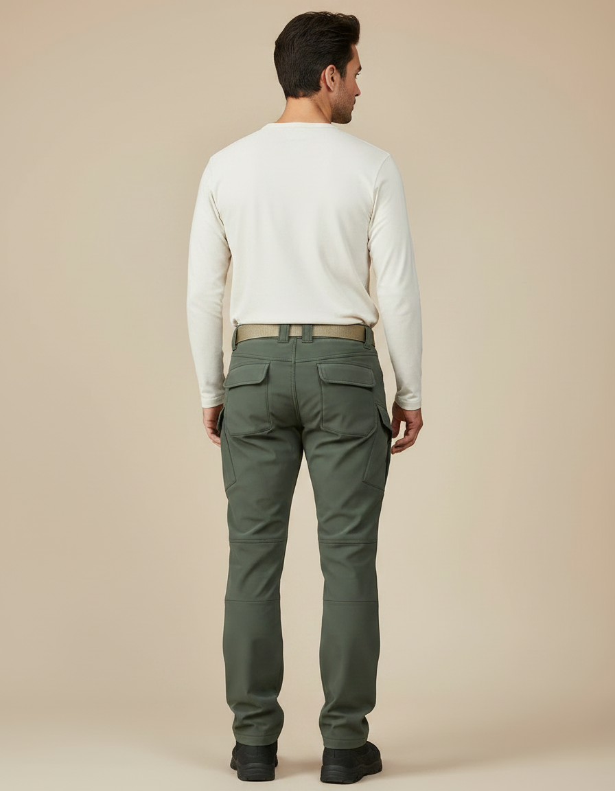 Pantalon Randonnée Vert Cargo Homme Tactique Imperméable - Polyester - vue 2