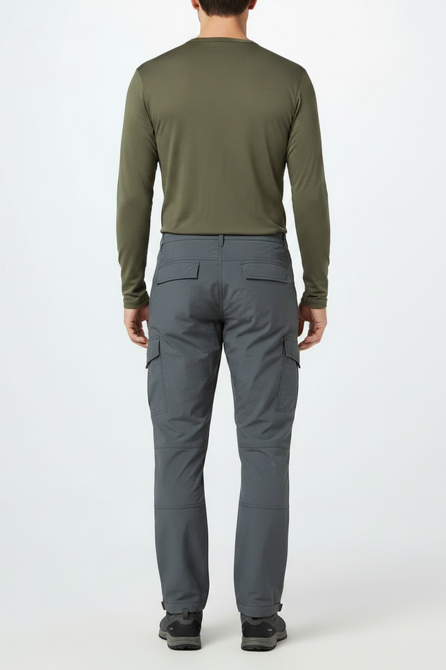 Pantalon Randonnée Gris Cargo Homme Séchage Rapide - Polyester - vue 2