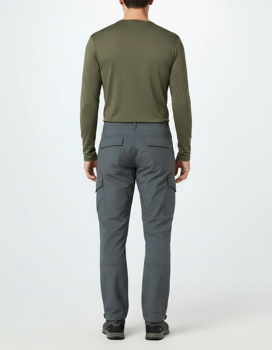 Pantalon Randonnée Gris Cargo Homme Séchage Rapide - Polyester - vue 2