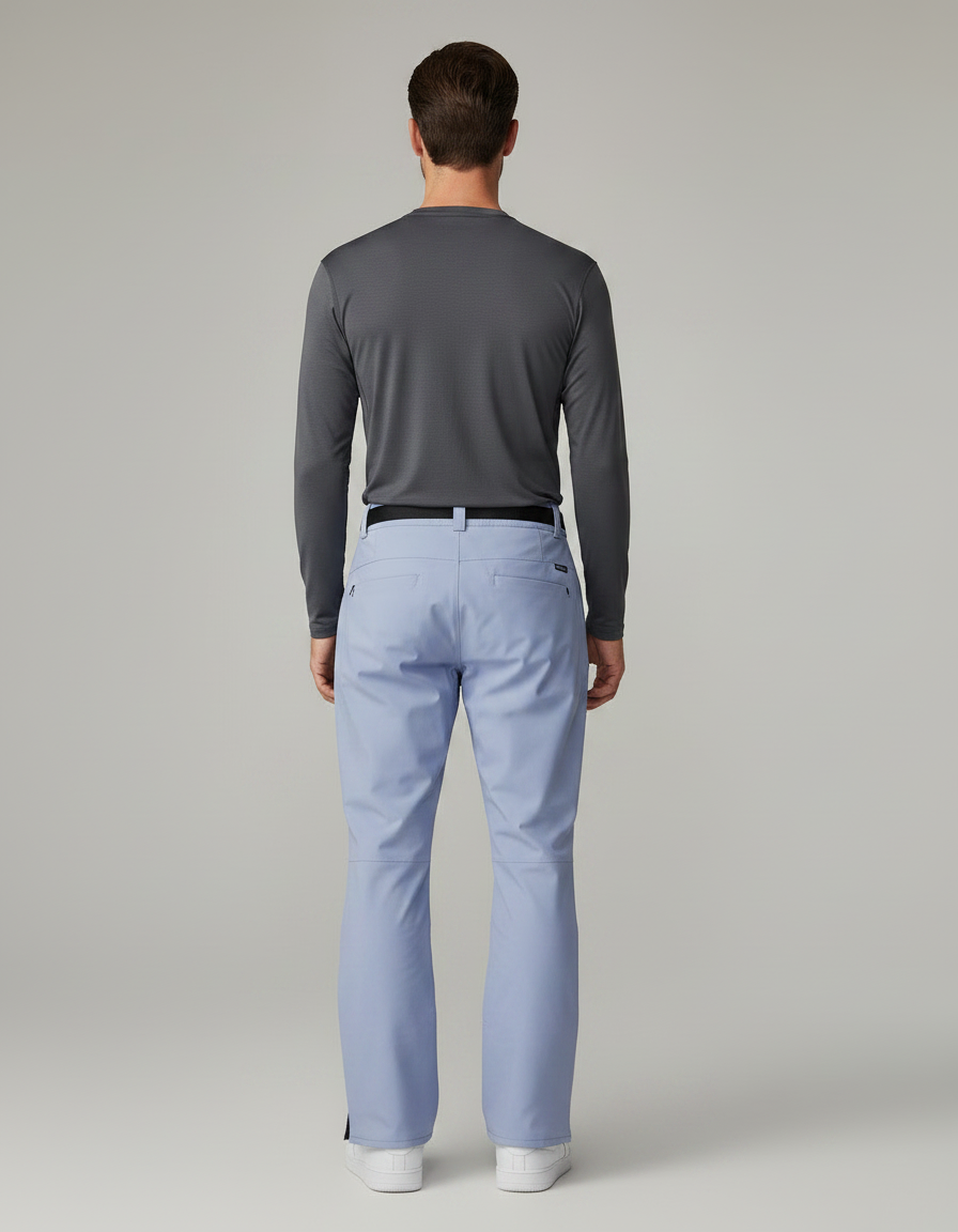 Pantalon Randonnée Bleu Ciel Ample Imperméable Zippé Homme - Polyester - vue 2
