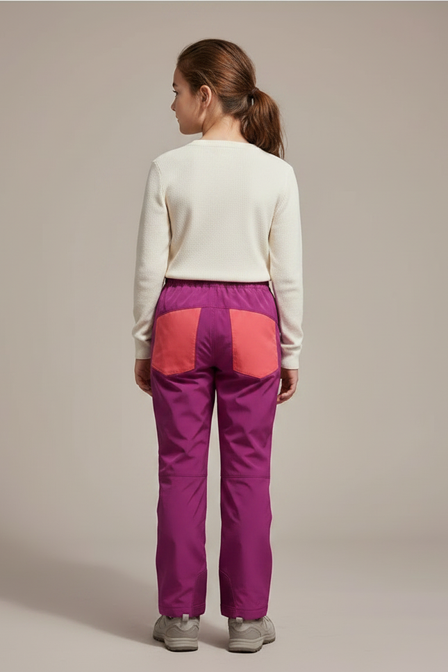 Pantalon Randonnée Junior - Violet Polyester - vue 2
