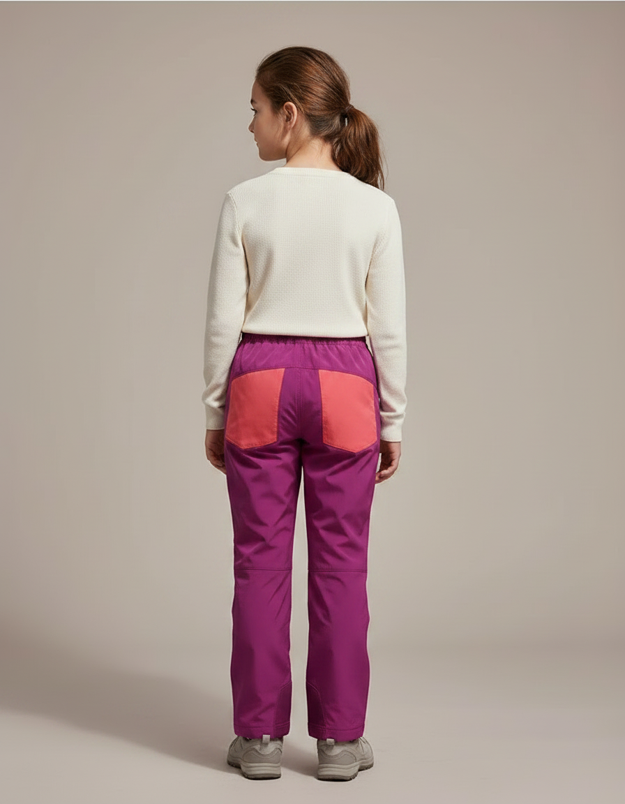 Pantalon Randonnée Junior - Violet Polyester - vue 2