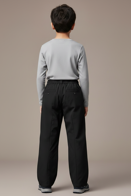 Pantalon Randonnée Noir Ample Imperméable Enfant Sport - Polyester - vue 2