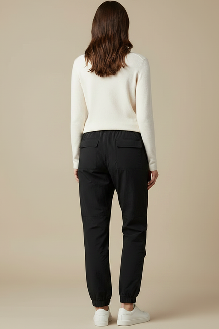 Pantalon Randonnée Noir Cargo Élastiqué Léger Femme - Polyester - vue 2