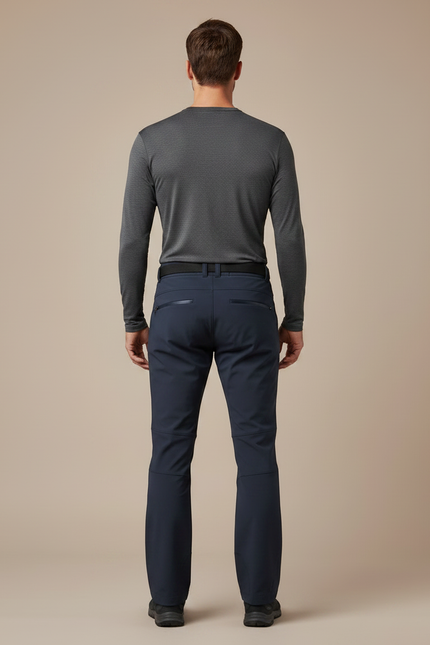 Pantalon Randonnée Homme Bleu Marine Softshell Imperméable - Polyester - vue 2