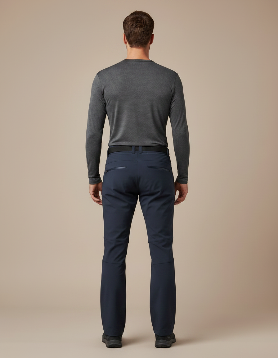 Pantalon Randonnée Homme Bleu Marine Softshell Imperméable - Polyester - vue 2