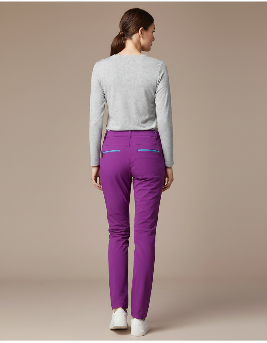 Pantalon Randonnée Violet Extensible Respirant Femme - Polyester - vue 2