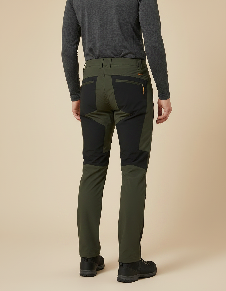 Pantalon Randonnée Vert Olive Renforcé Stretch Homme - Polyester - vue 2
