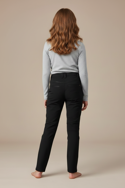 Pantalon Randonnée Noir Enfant Léger Confortable - Polyester - vue 2