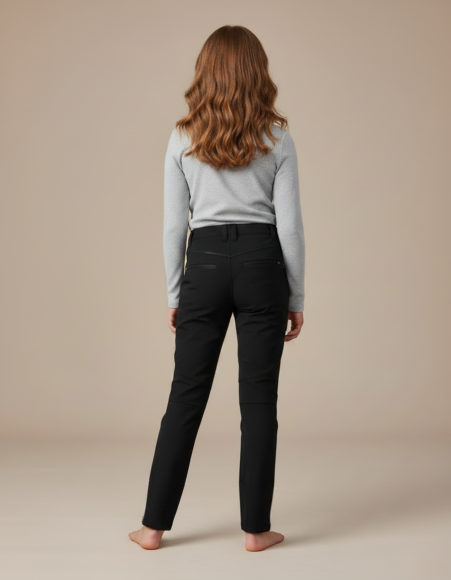 Pantalon Randonnée Noir Enfant Léger Confortable - Polyester - vue 2