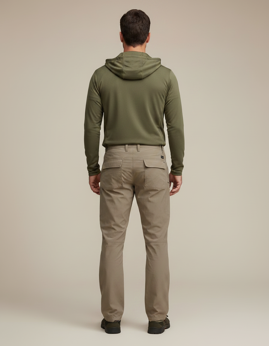 Pantalon Homme Randonnée Été - Beige Polyester - vue 2