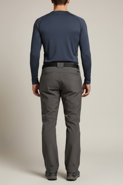 Pantalon Randonnée Gris Homme Softshell Imperméable Tactique - Polyester - vue 2