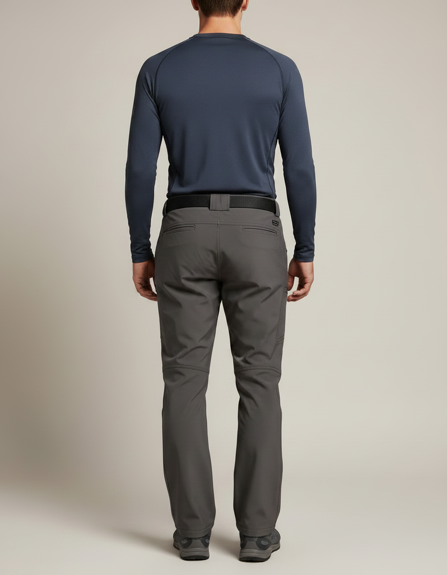 Pantalon Randonnée Gris Homme Softshell Imperméable Tactique - Polyester - vue 2