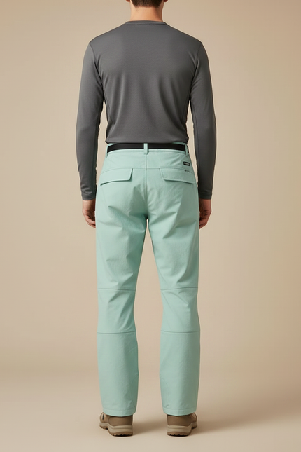 Pantalon Randonnée Aqua Ample Ceinture Intégrée Homme - Vert Polyester - vue 2