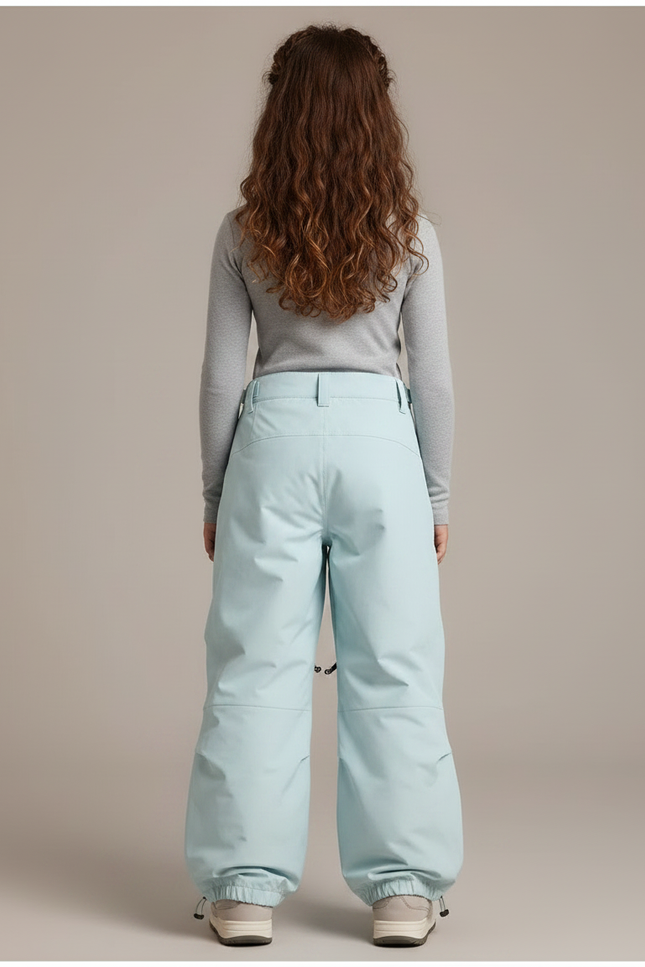 Pantalon Randonnée Bleu Ciel Ample Imperméable Fille - Polyester - vue 2