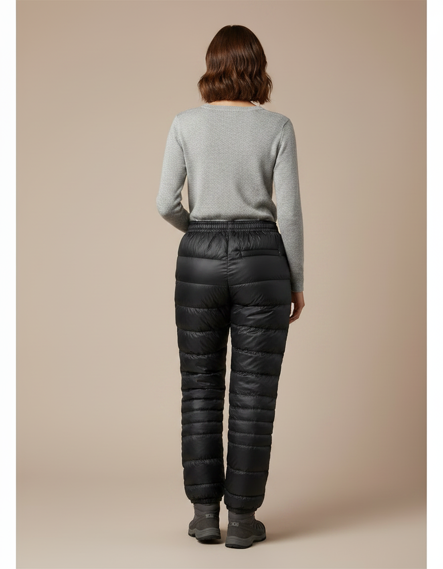 Pantalon Randonnée Raquette - Noir Polyester - vue 2