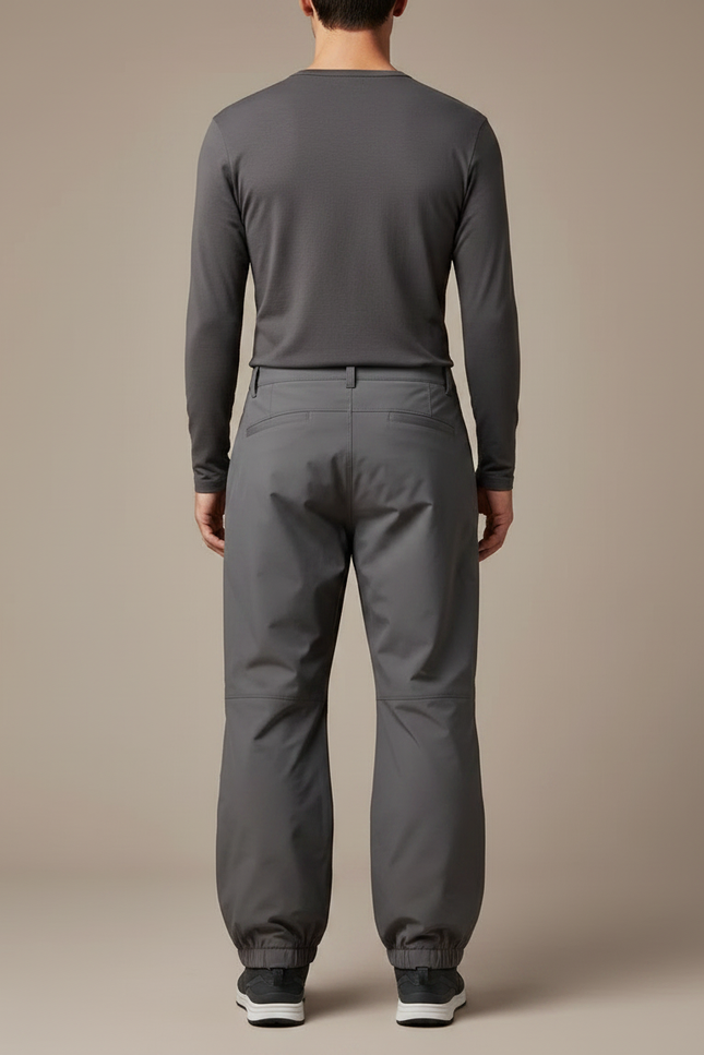 Pantalon Randonnée Gris Imperméable Ample Coupe-Vent Homme - Polyester - vue 2