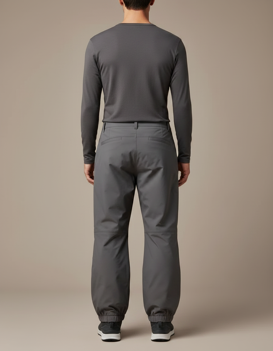 Pantalon Randonnée Gris Imperméable Ample Coupe-Vent Homme - Polyester - vue 2