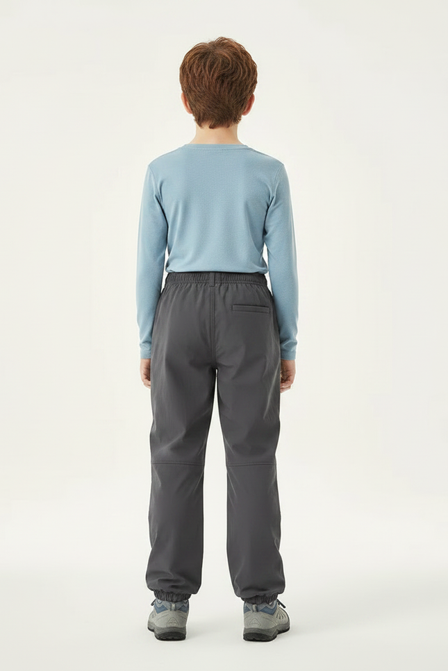 Pantalon Randonnée Gris Enfant Léger Confortable - Polyester - vue 2