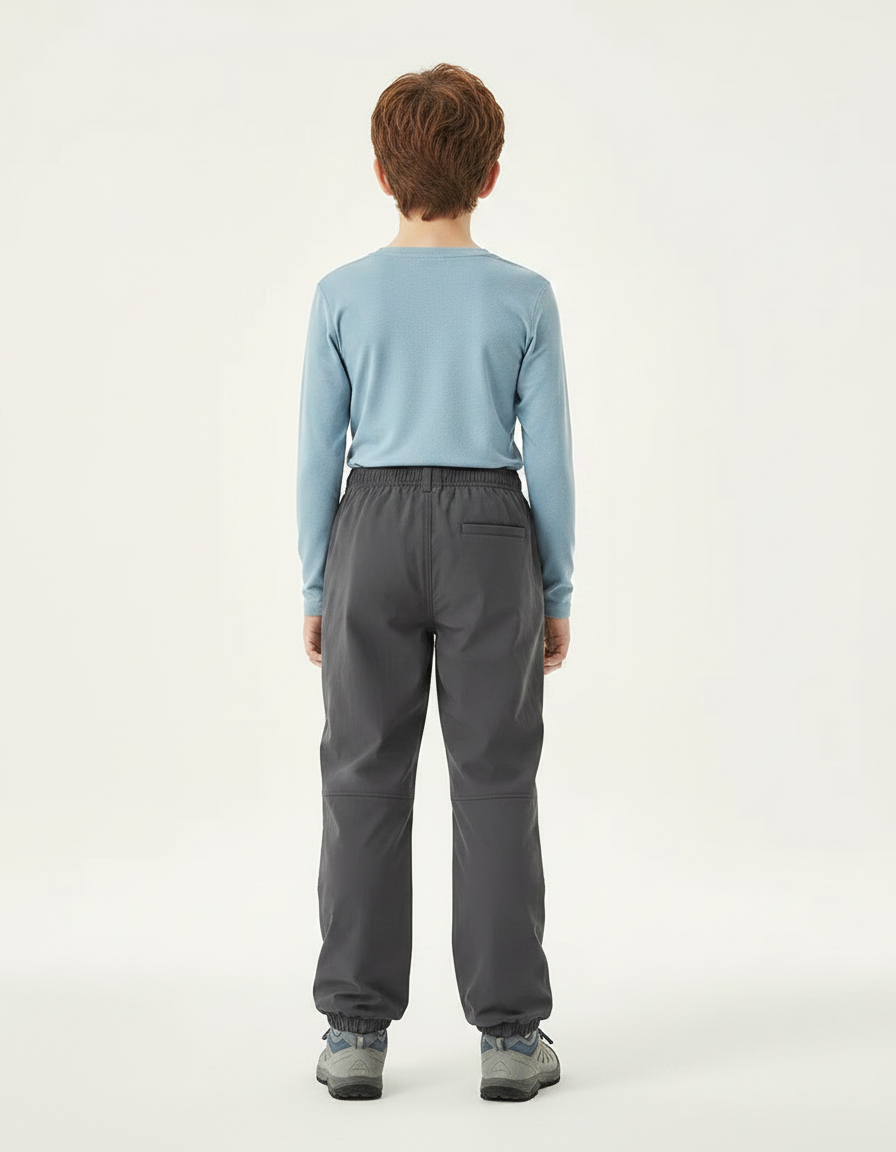 Pantalon Randonnée Gris Enfant Léger Confortable - Polyester - vue 2