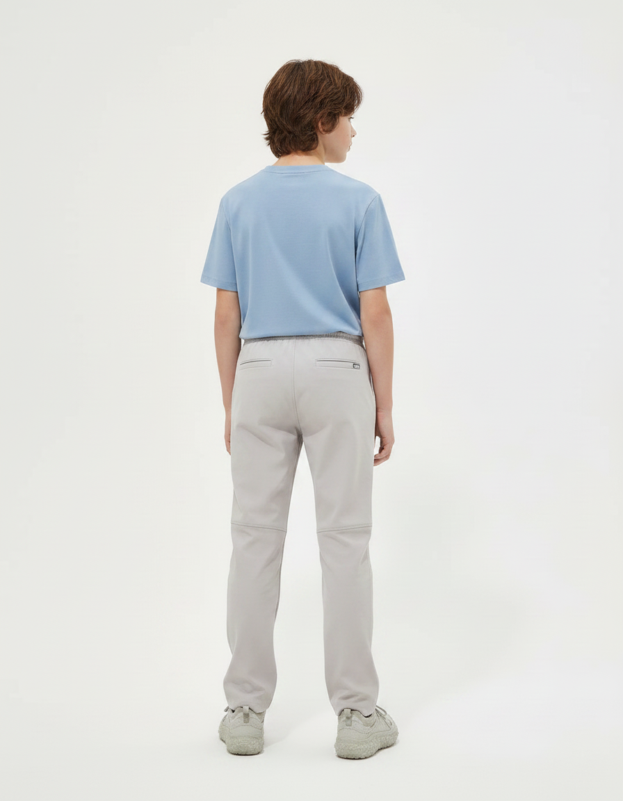 Pantalon Randonnée Gris Cordon Ample Enfant Sport - Polyester - vue 2