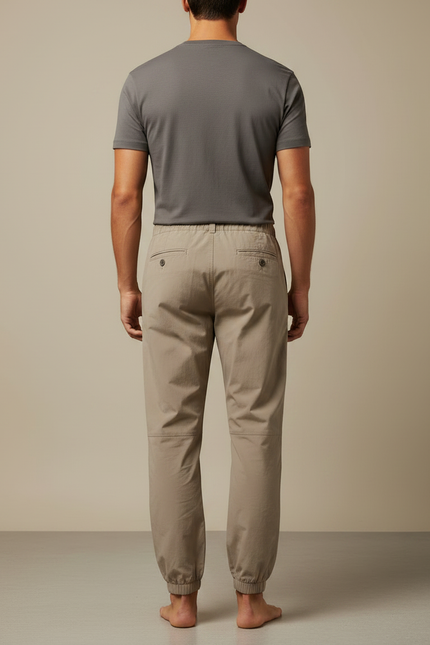 Pantalon Randonnée Beige Coton Ample Confortable Léger - vue 2