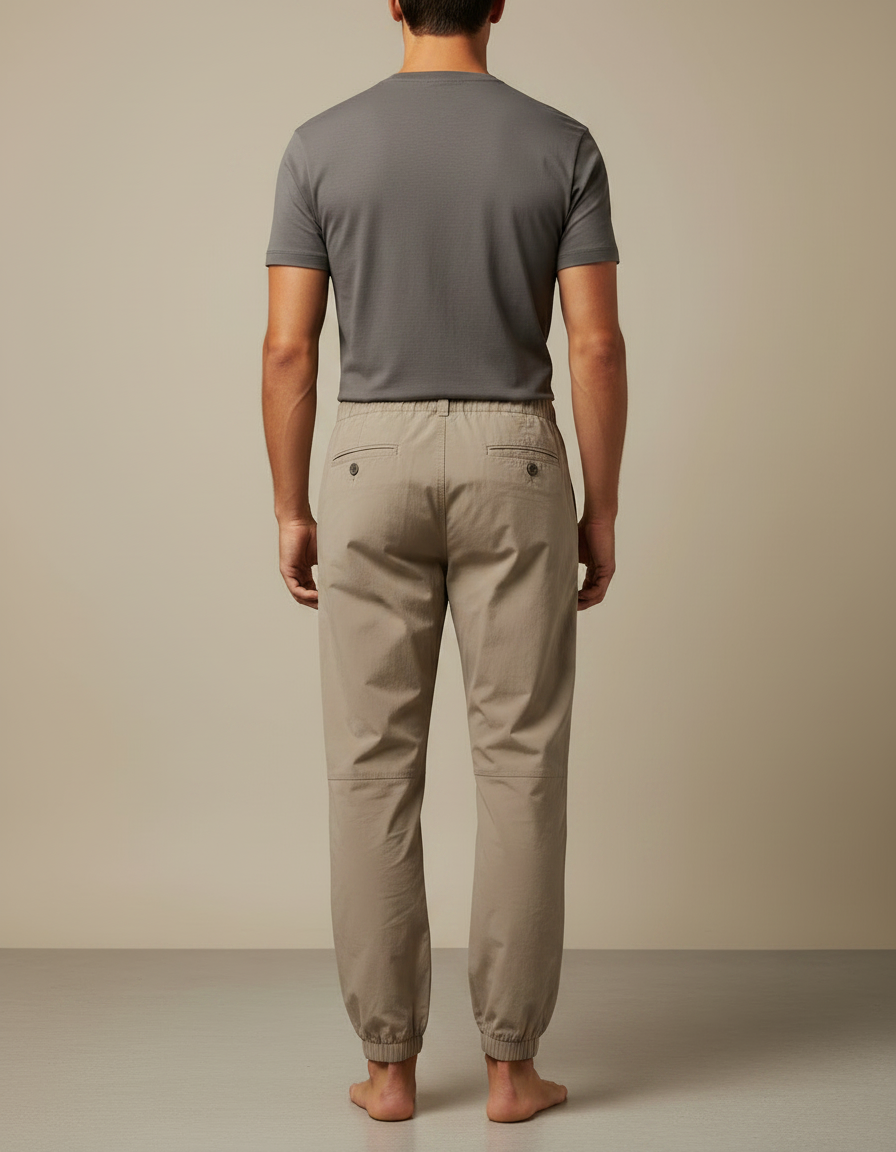 Pantalon Randonnée Beige Coton Ample Confortable Léger - vue 2