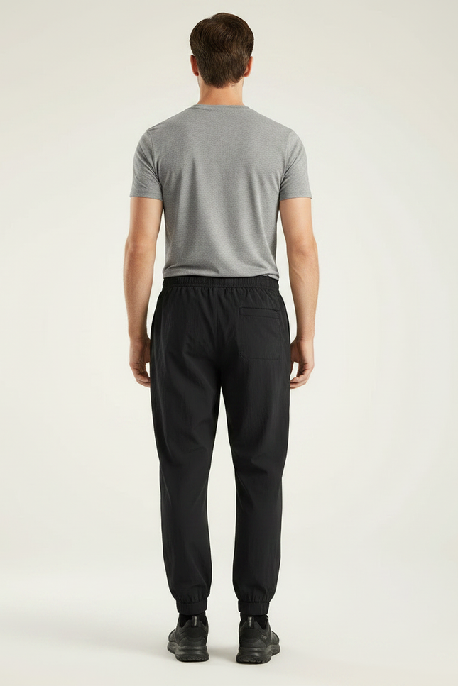 Pantalon Randonnée Noir Léger Jogger Sport Homme - Polyester - vue 2