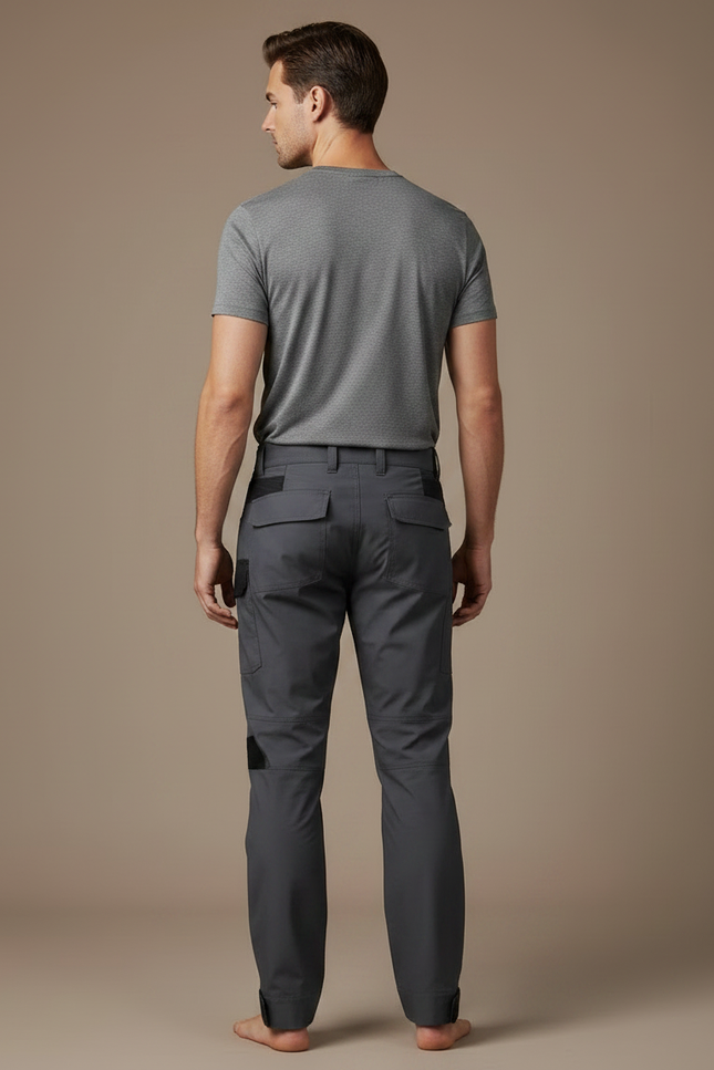 Pantalon Randonnée Gris Homme Cargo Tactique Multipoches - Polyester - vue 2