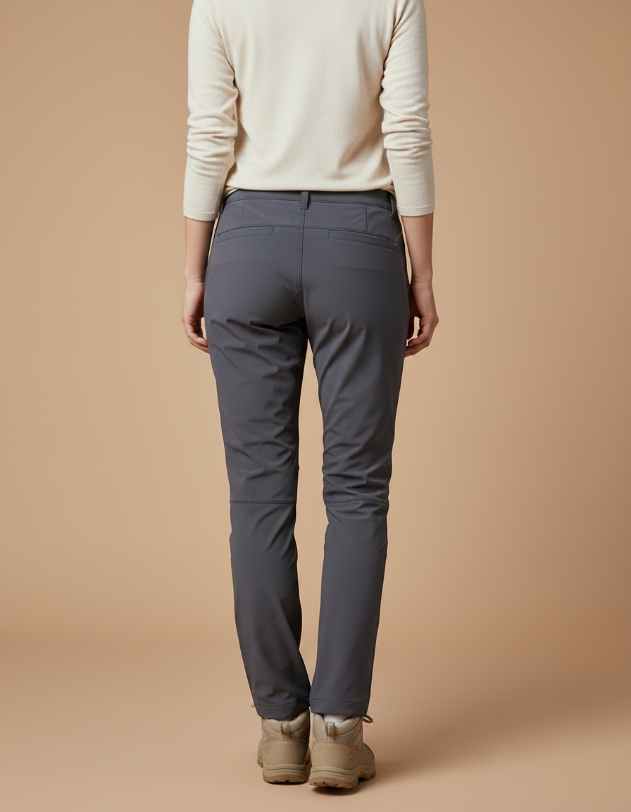 Pantalon Randonnée Gris Anthracite Stretch Femme Léger - Polyester - vue 2