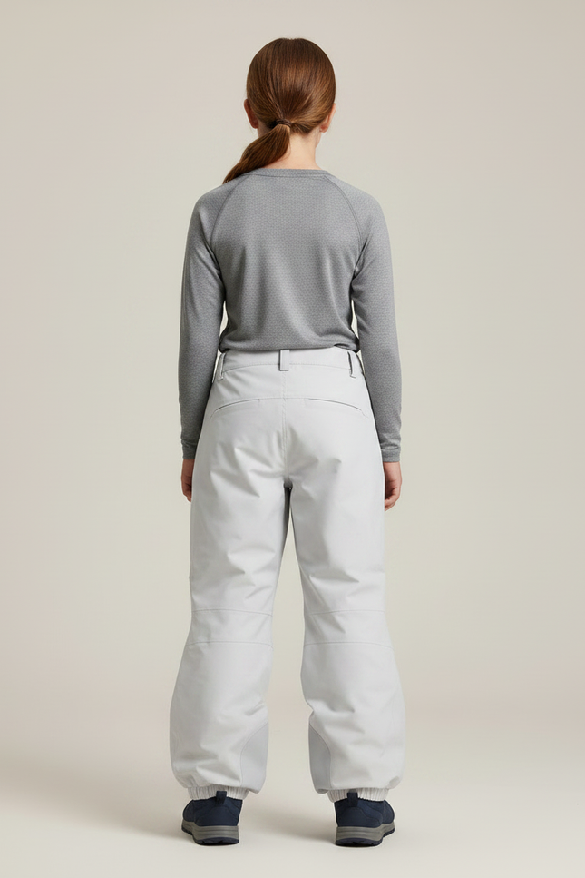 Pantalon Randonnée Gris Clair Ample Imperméable Enfant - Polyester - vue 2